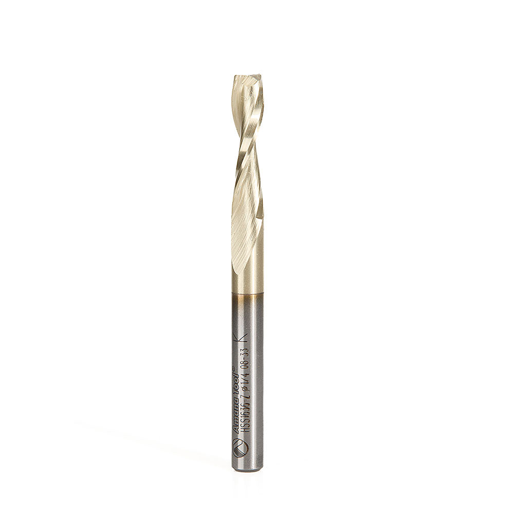 Amana Tool High Speed Steel (HSS) Single & Double Flute Aluminum Cutting Spiral Router Bits