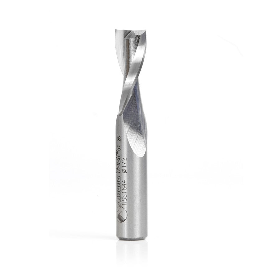 Amana Tool High Speed Steel (HSS) Single & Double Flute Aluminum Cutting Spiral Router Bits