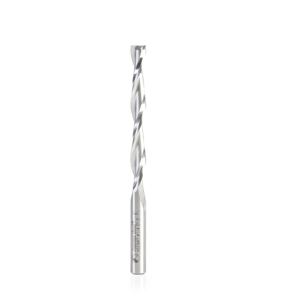 Amana Tool High Speed Steel (HSS) Single & Double Flute Aluminum Cutting Spiral Router Bits