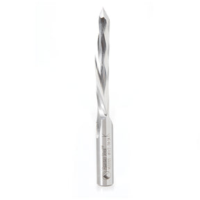 Amana Tool High Speed Steel (HSS) TiN Coated Single Flute Down-Cut Metal Clad Door Bits for Door Machines