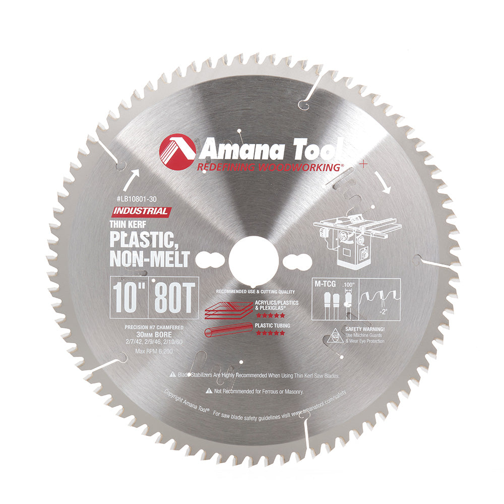 Amana Tool Non-Melt Plastic Cutting Saw Blades