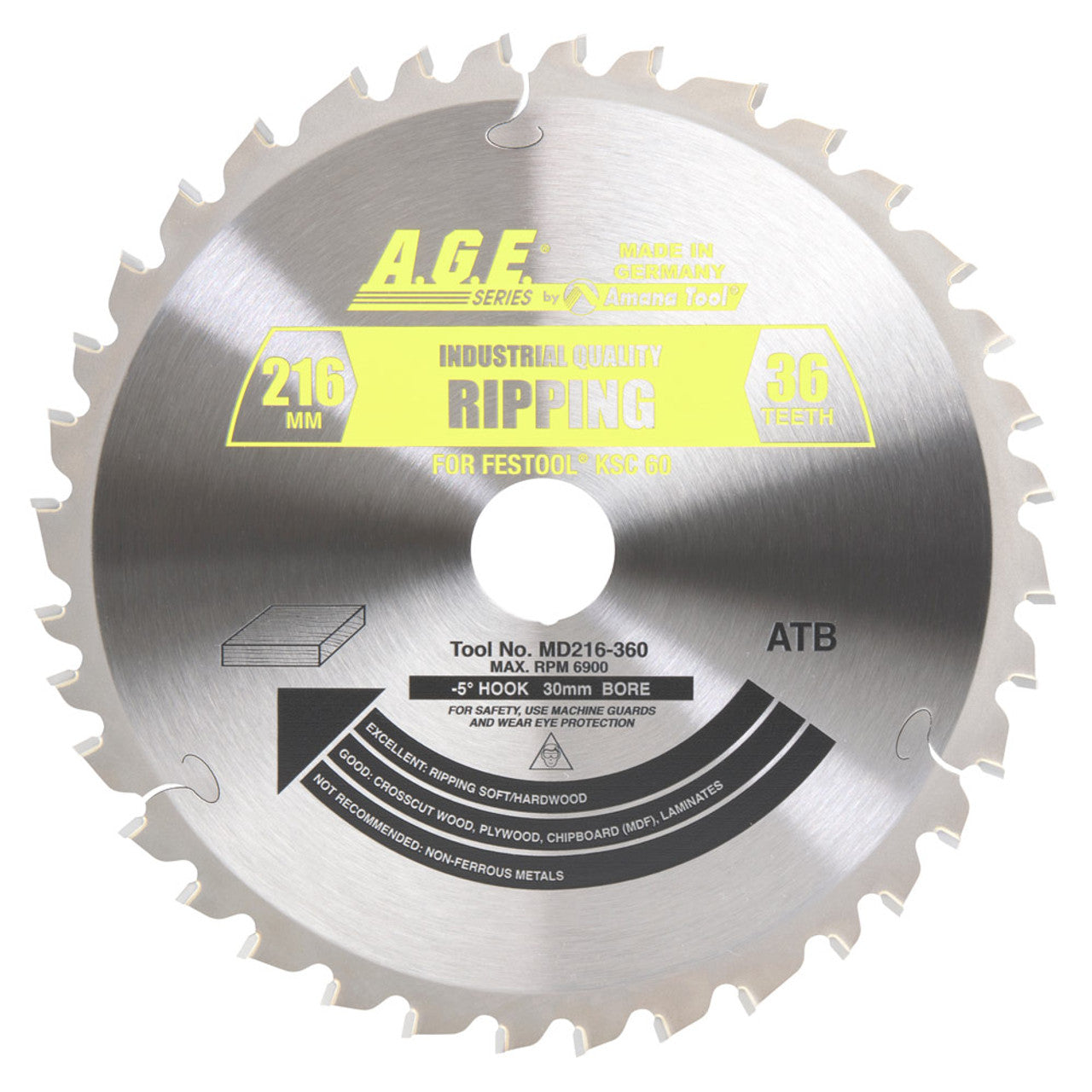 A.G.E. Circular Saw Blades for Festool® & Other Track Saw Machines