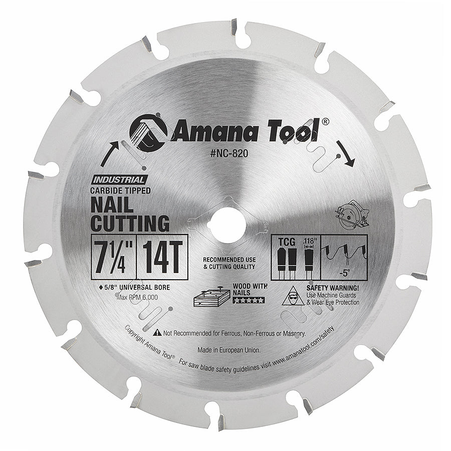 Amana Tool Nail Cutting & Demolition Saw Blades